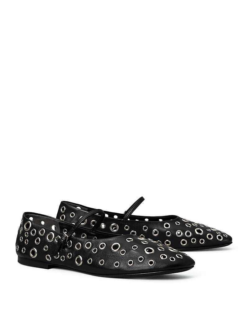 Tory Burch Women's Eyelet Mary Jane Ballet Flats