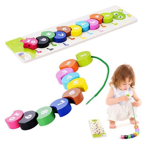 Montessori wood grain toys childrens puzzles kindergarten activities fine car skills early education childrens games W240827