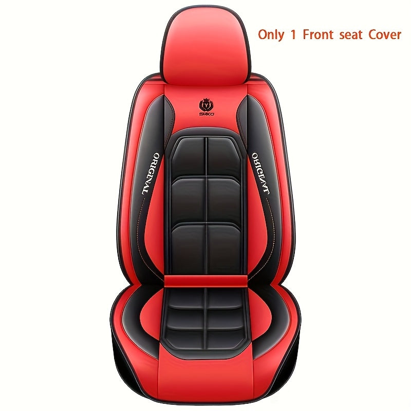 TEMU 1pc Leather Seat Cover Single 1pc Seat Cover - Front Seat Protection Pad For Sedan And Suv - Pickup Truck Cover Durable, Comfortable, Stylish