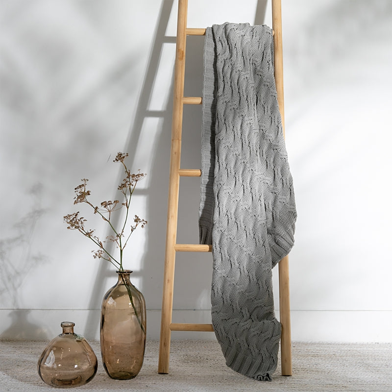 Pink Lemonade Chunky Cable Throw Blanket