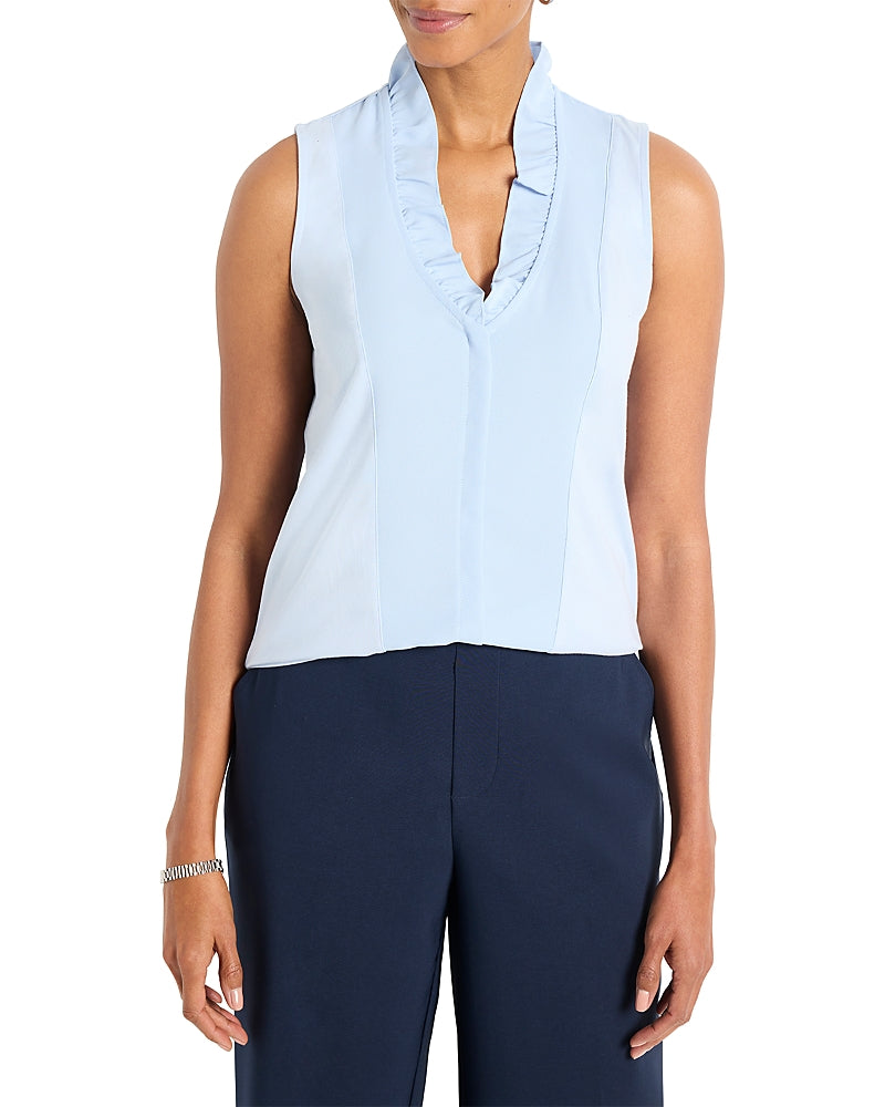 Nic+Zoe Ruffled V Neck Tank Top 