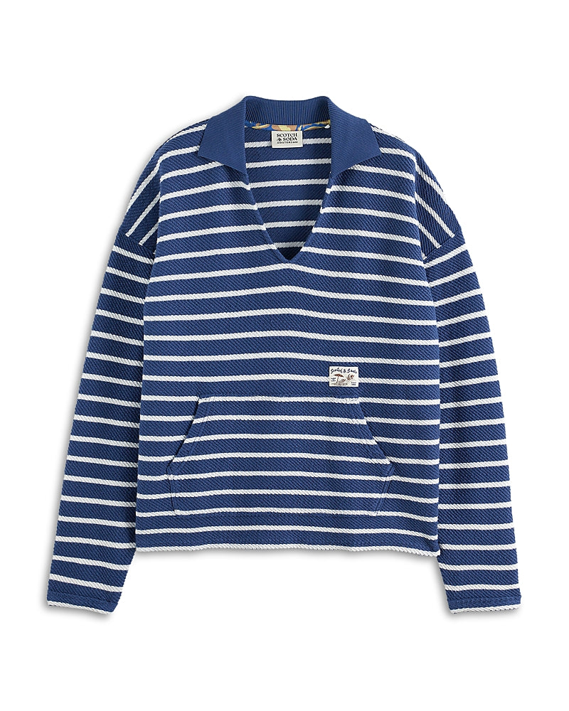 Scotch & Soda V Neck Terry Loop Sweatshirt