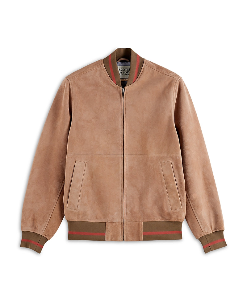 Scotch & Soda Suede Bomber Jacket