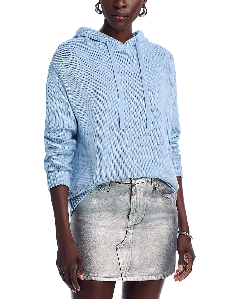 Aqua Cotton Knit Hoodie - Exclusive