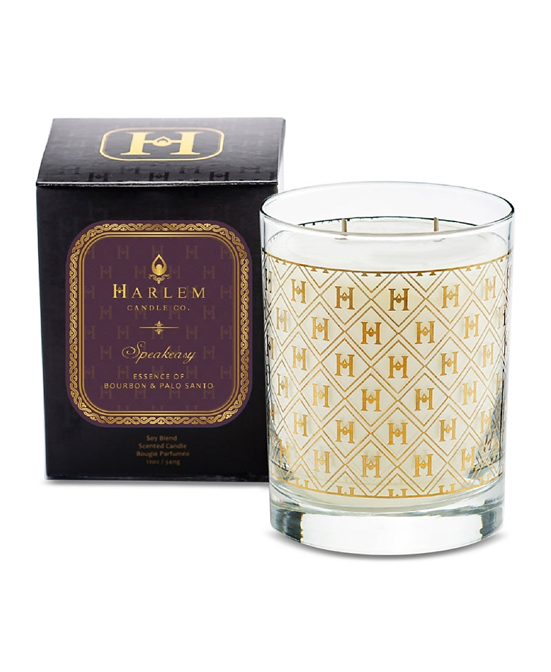 Harlem Candle Company 22K Gold Speakeasy Cocktail Glass Candle