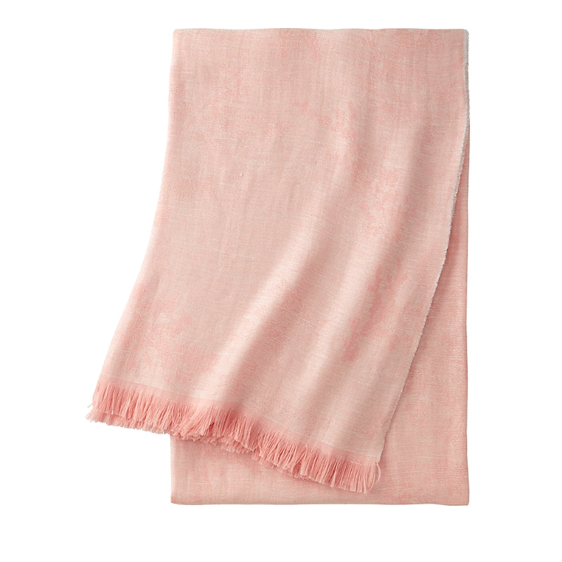 Yves Delorme Naiades Jacquard Linen Throw