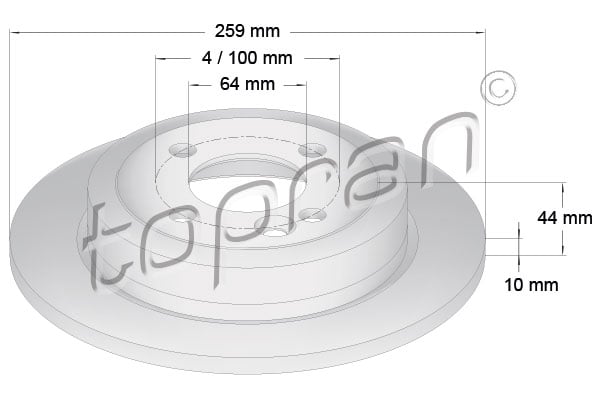 Brake Disc TOPRAN 501 782
