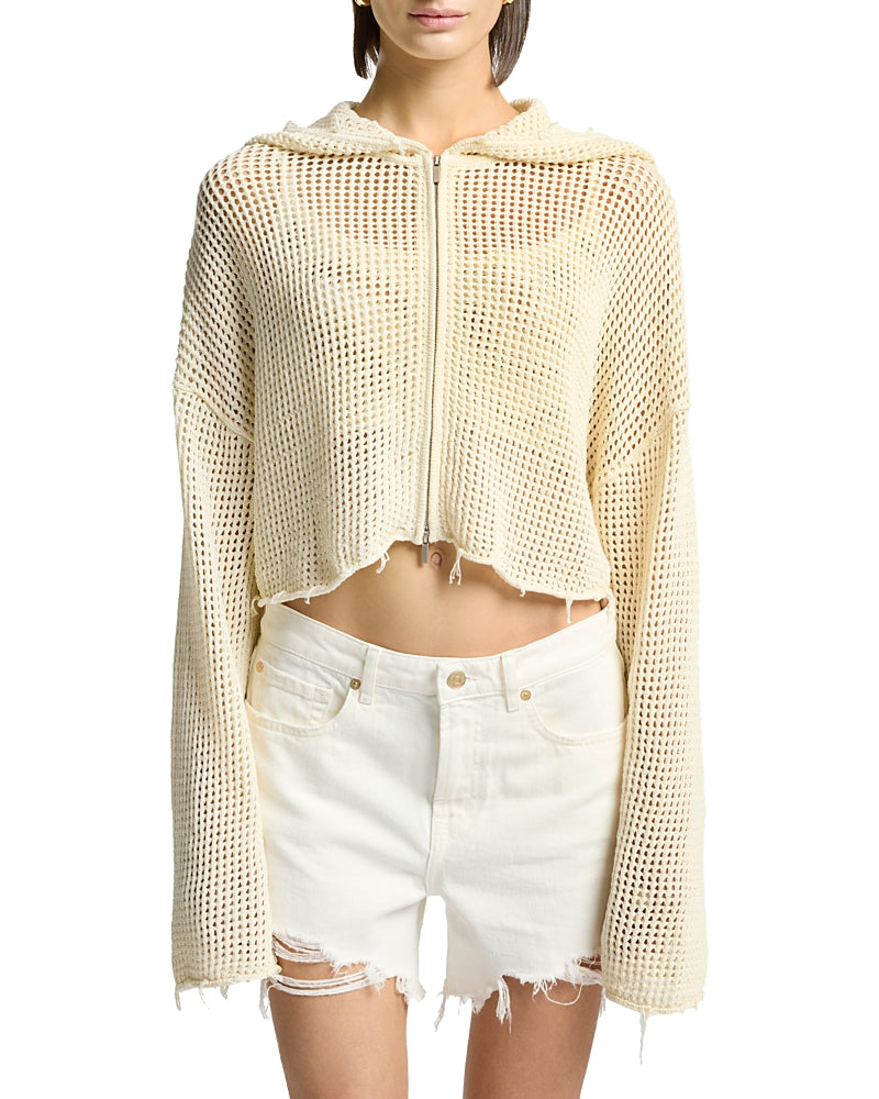 7 For All Mankind Cropped Hoodie