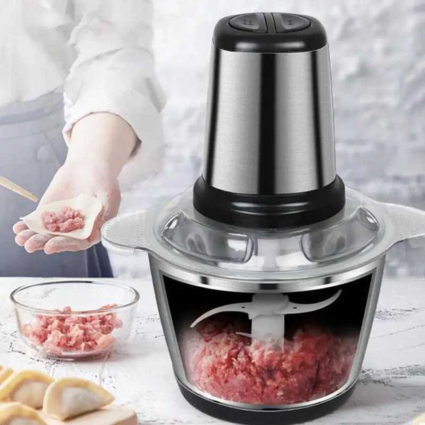 Large Capacity Meat Grinder Electric Meat Grinder Vegetable Grinder For Garlic Chili Electric Meat Mincer Kitchen Appliances B2408003