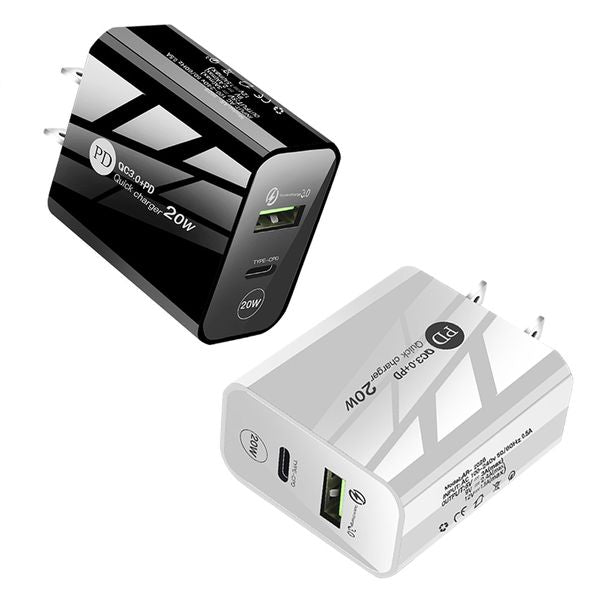 PD Dual Port Home Charger for IPhone 11pro XS 12 Plug Apple 13 Chargers Multi Ports Charging