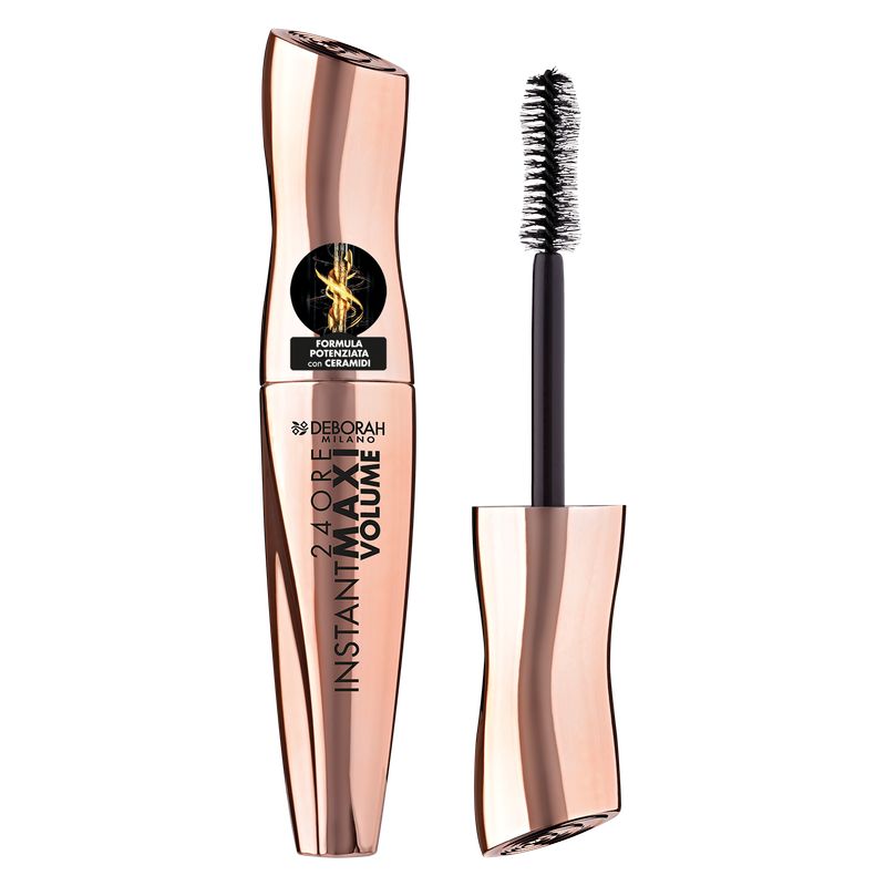 Deborah 24-Stunden-Mascara-Instant-Maxi-Volumen-Formel, angereichert mit schwarzen Ceramiden