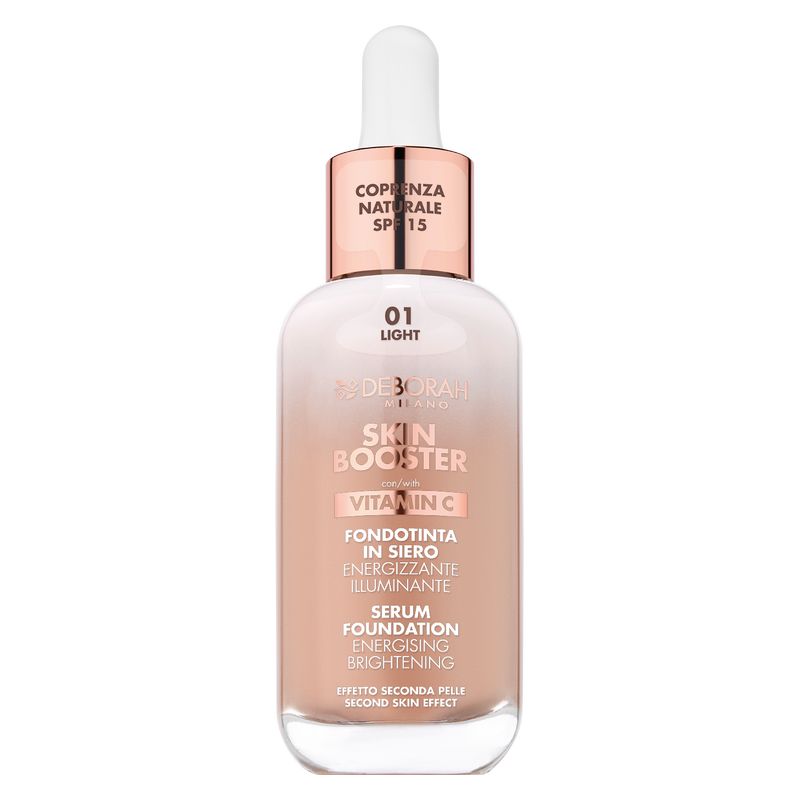 Deborah Skin Booster Foundation en suero iluminador energizante con vitamina C 02 - Beige claro