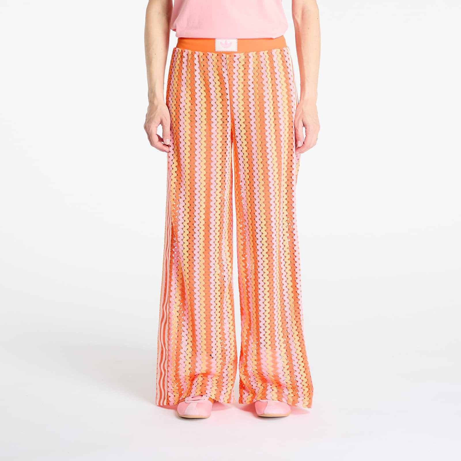 Housut adidas Originals Summer Glow Firebird Track Pant Semi Lucid Fuchsia- Hazy Orange- Semi Solar Orange XS