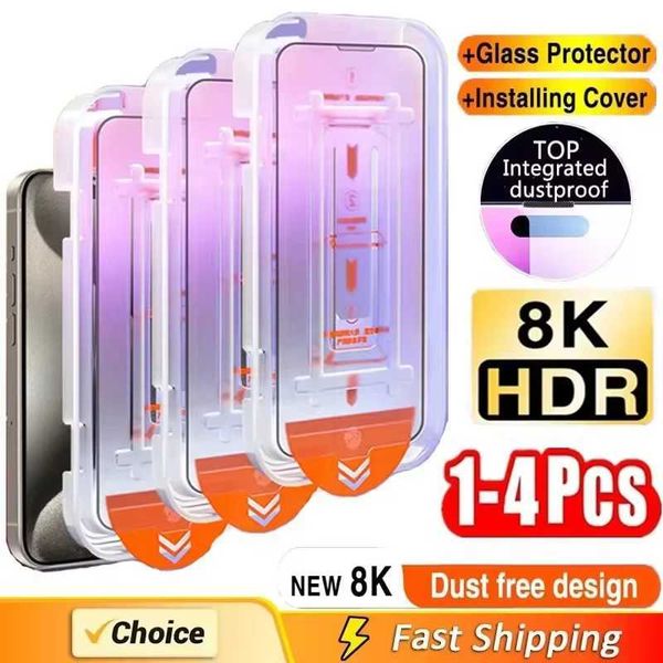 Cell Phone Screen Protectors 8K Dust Free Glass For Redmi Note 13 12 11 8 9 10 Pro 14C 13C 12C 12S Mi 14 13T Poco X6 X5 X3 F6 M6 Pro Screen