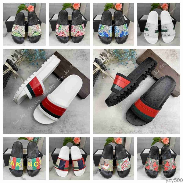 Summer POOL Designer Slides Mens Womens Slippers bloom flowers printing Black shoes Fashion luxury sandals beach sneakers&#039;&#039;gg&#039