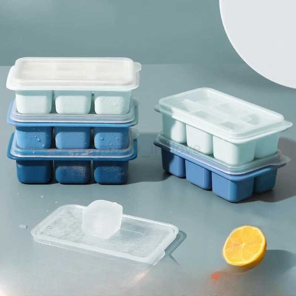 Frozen Ice Cube Artifact Ice Making Mold Household Silicone Ice Grid with Cover Popsicle Mold Kitchen Gadgets Silicone MoldM240719