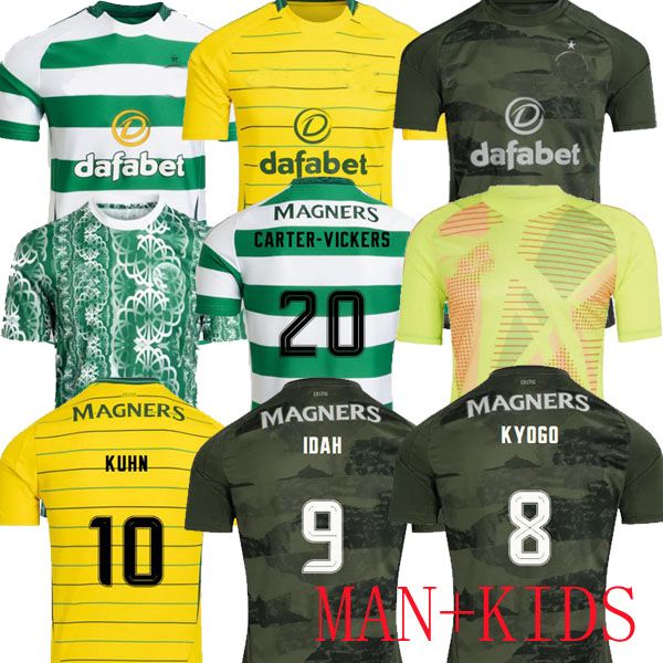 2024 soccer jerseys celtic 120 years limited-edition KYOGO JOTA AJETI 23 24 25 Mens Kids MCGREGOR GOALKEEPER football shirts special PRE MAT