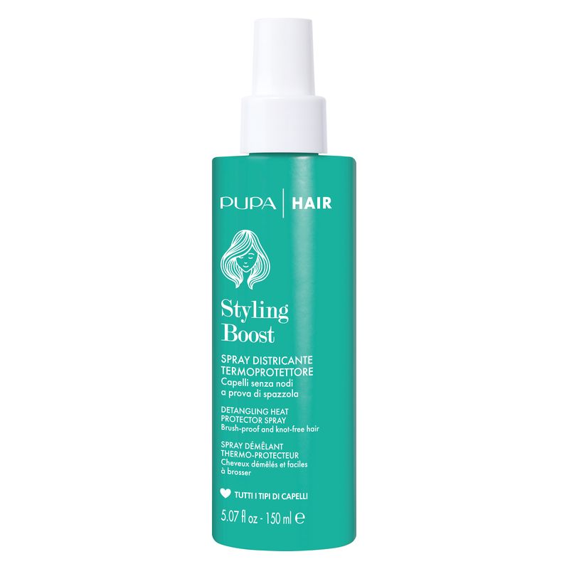 Pupa Styling Boost Detangling Heat Protectant Spray - Børstesikkert knutefritt hår 150 ml