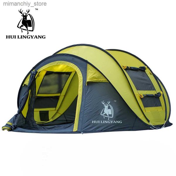 Tents and Shelters HUI LINGYANG throw tent outdoor automatic tents throwing pop up waterproof camping hiking tent waterproof large family te