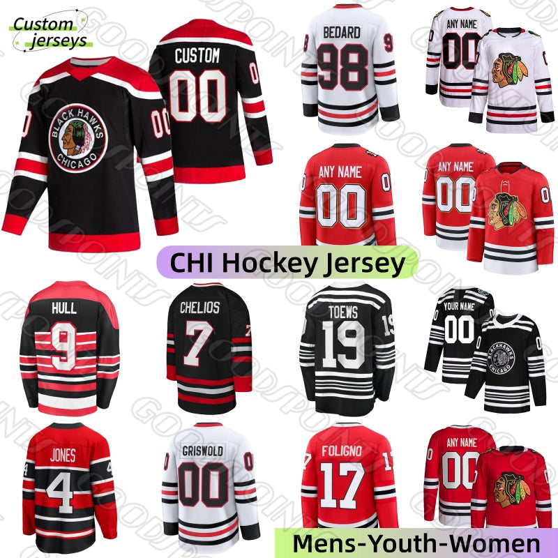 CHI blackhawksS Hockey Jerseys Bedard Ryan Hull Toews Savard jersey Donato Jersey Teravainen Artyom Jonathan jersey Maroon Jones Vlasic 2025 mens ho