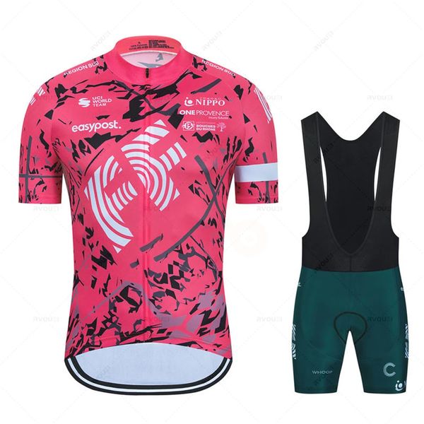 Summer Cycling Clothing Team Ropa Ciclismo Hombre Short Sleeve Jersey Set Mtb Bike Man Uniforme Maillot Bicycle 240711