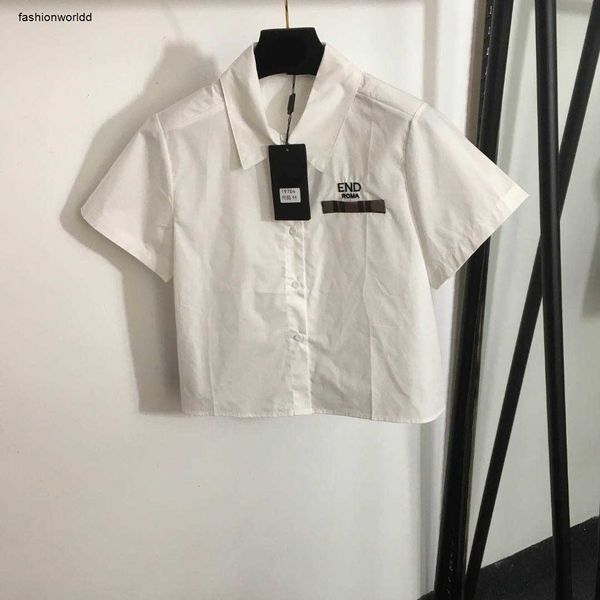 Brand Shirt Designer blouse Women shirts Spring Womens Fashion LOGO embroidered short sleeves base shirt Dating turndown collar blouses Mar