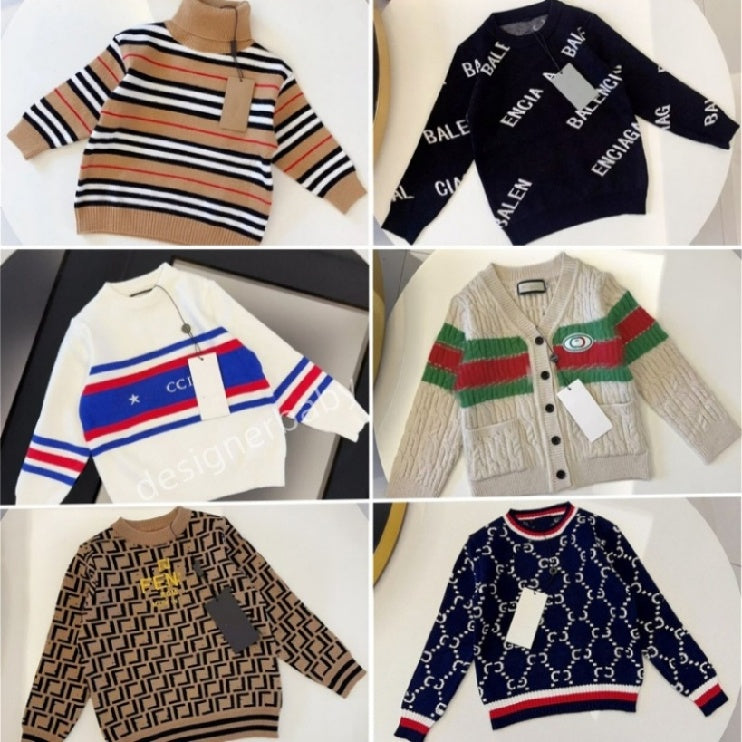 Kid designer sweater sets baby clothes kids sweaters Long sleeved luxury top Warm and comfortable Pullover size 90cm-150cm DF013
