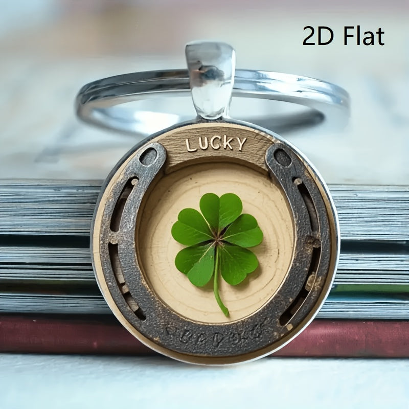 TEMU Retro Minimalist Horseshoe And Clover Pattern Keychains, Bag Accessories, Car Pendants, Home Decor, Anniversary Gifts, Holiday Gifts, Gifts For