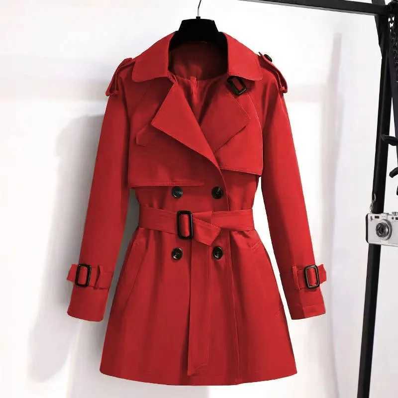 Womens Spring Autumn Jackets Coats 2023 New Korean Elegant Lady Windbreakers Double Breasted Streetwear Trench Female OuterwearX240921