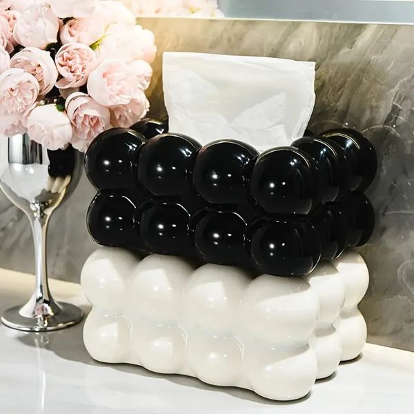 Bubble Tissue Box Cotton Candy Paper Drawer Box Restaurant Paper Drawer Box Bathroom Facial Paper Storage Box Tissue Cover 250114