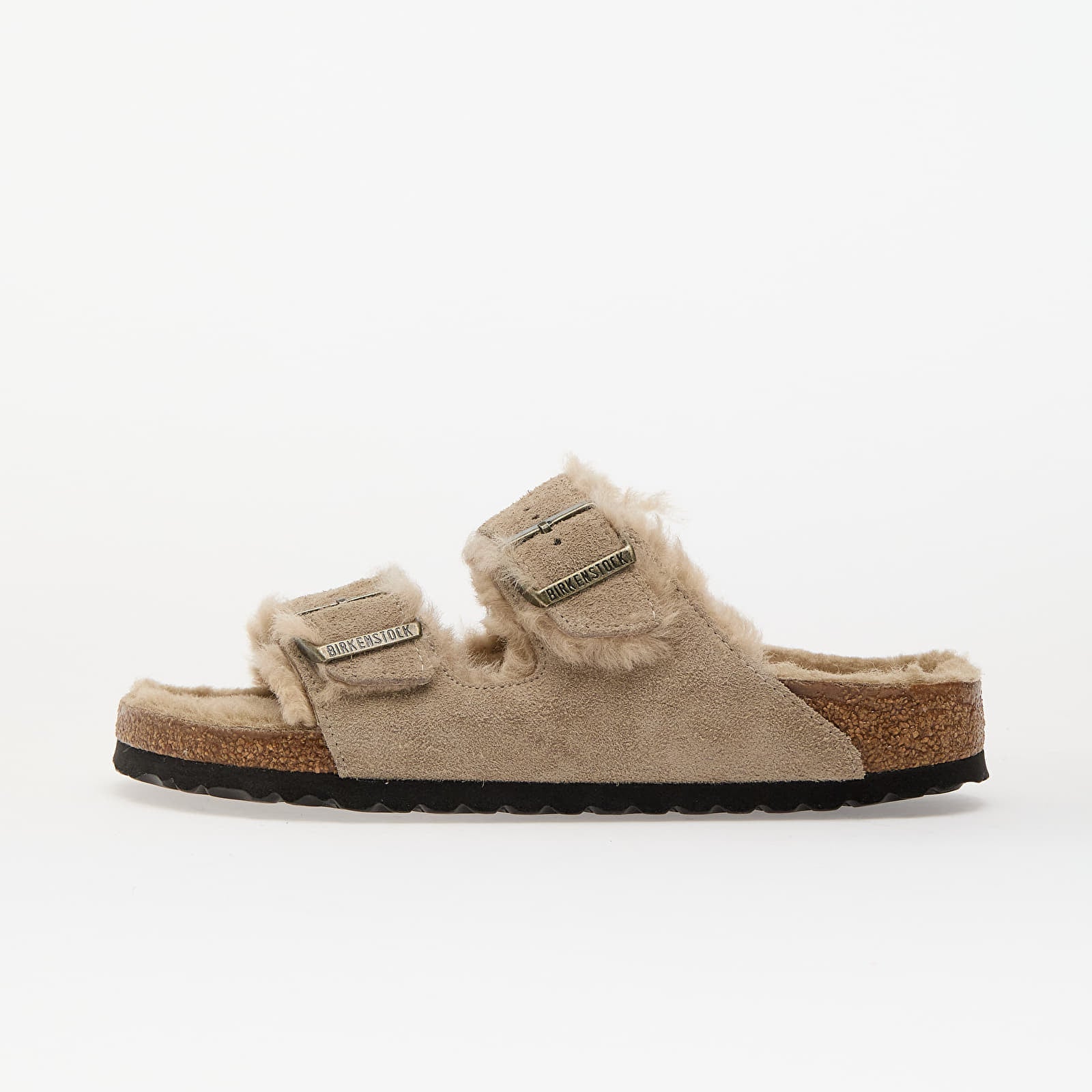 Sneakers Birkenstock Arizona Shearling Suede Leather- Fur Taupe EUR 39