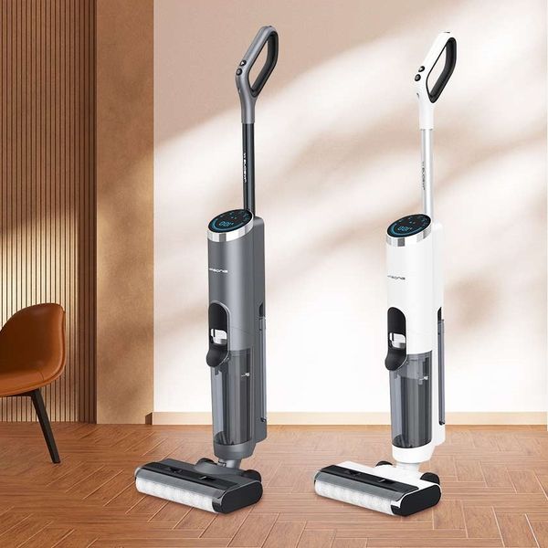 Cordless Hardwood Floors Cleaner, Lightweight Wet Dry Vacuum Cleaners for Multi-Surface Cleaning with Smart Control System