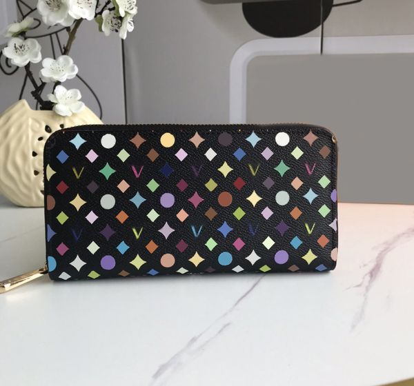 2023 Fashion designer wallets luxury mens womens leather bags Highs quality classic flower letter zipper coin purse checked card holders wit