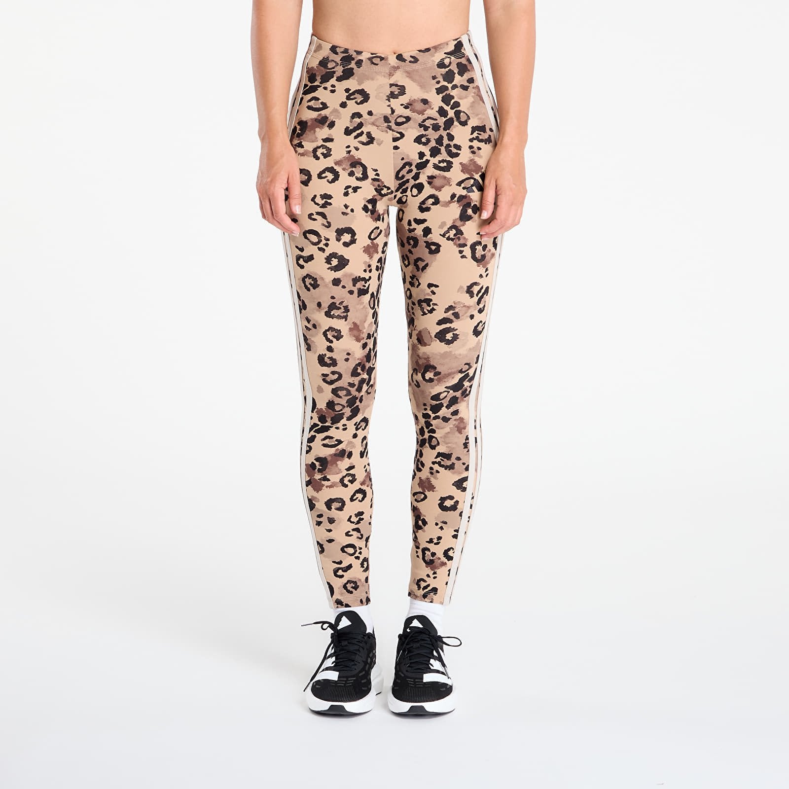 Bukser adidas Essentials 3-Stripes Animal Print Leggings Multicolor- Warm Sand XS