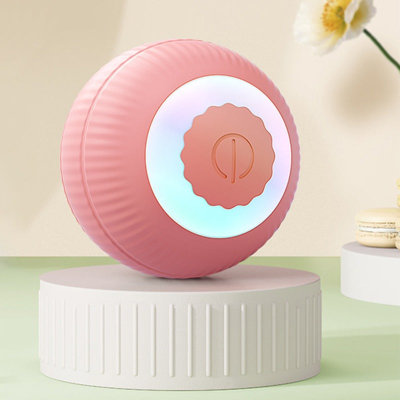 TEMU 1pc Automatic Self-rolling Electric Cat Toy With Motion Sensor - Usb-powered Interactive Robot Ball, Led Light, Usb Rechargeable, Safe Exercise