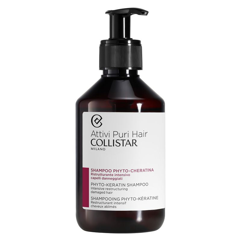 Collistar Rene aktive sjampoer Phyto-Keratin - Intensiv restrukturering av skadede hatter 500 Ml