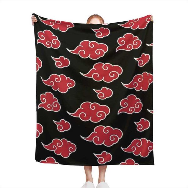 Blanket Akatsuki Pattern Blanket Flange Textile Decor Portable Super Soft Throw Blankets for Home Office Plush Thin Quilt Z241021