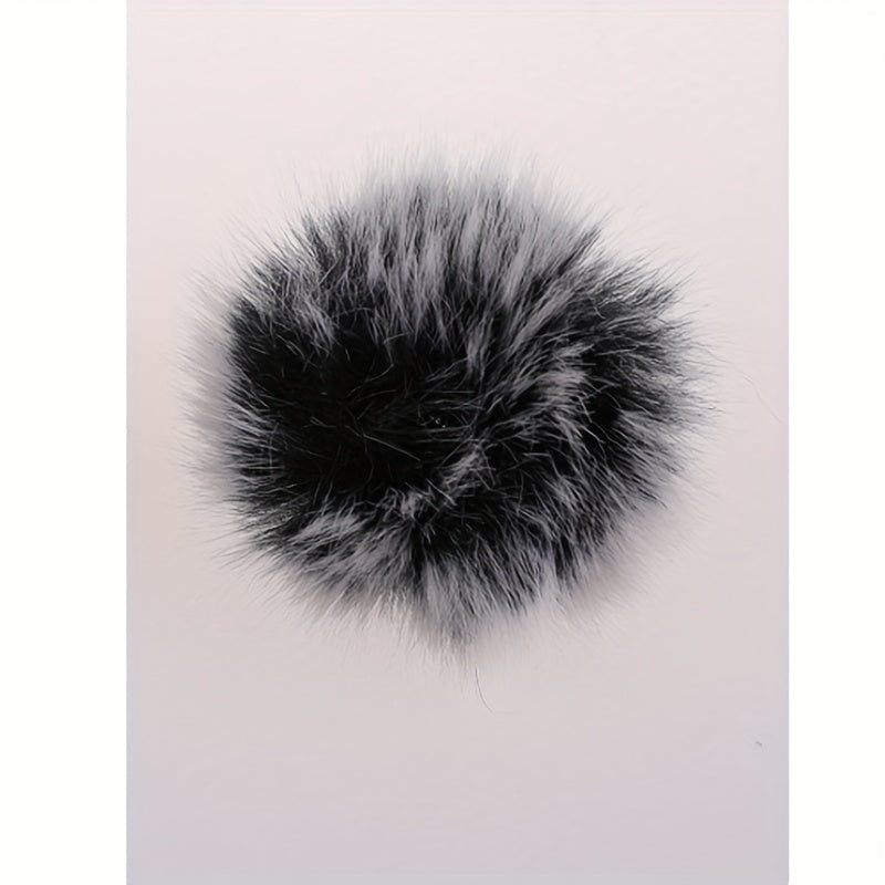 TEMU Plush Lapel Microphone Cover Windshield Noise Reduction Interview Live Lavalier Mic Sleeve Furry Windproof Eid Mubarak