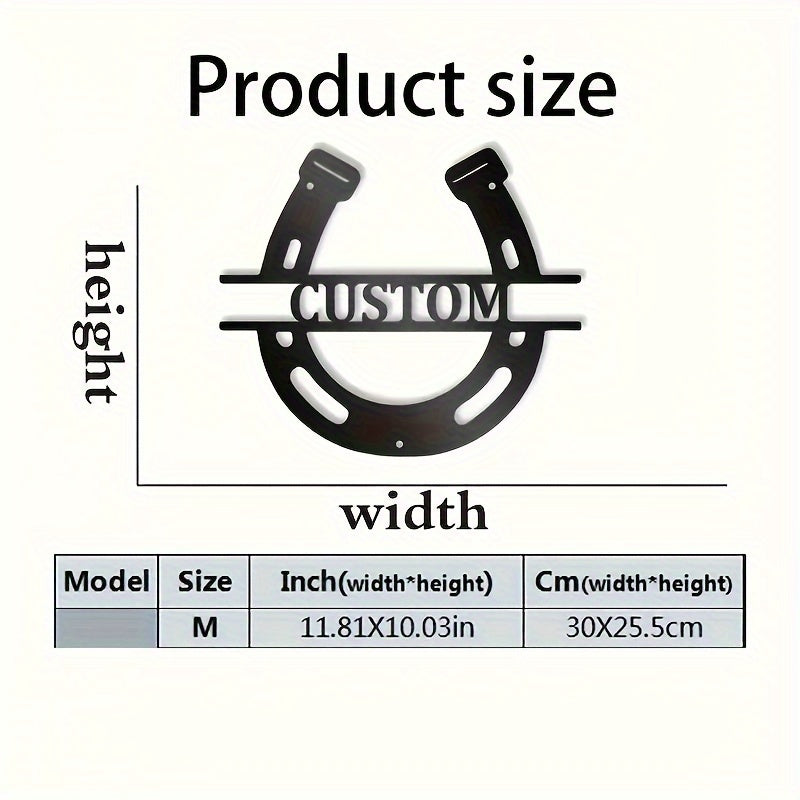 TEMU Customized - Personalized Stable Plaque, Metal Wall Decoration For Equestrian Enthusiasts, Perfect Gift For Horse Enthusiasts