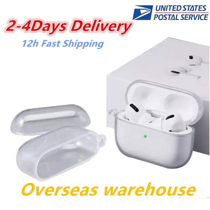 USA Stock For Apple Airpods Pro 2 Air Pods 3rd airpod 4 Headphone Accessories TPU Protective Earphone Cover Wireless Charging Shockproof pods 4th he