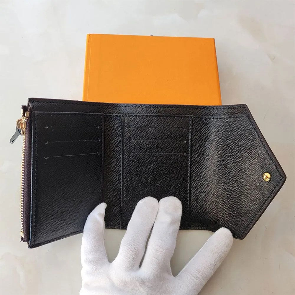 Designer Women Wallets Holders for women Coin Purse Small Wallet victorine Woman Card Holder Luxury Brown Flower Short Wallets Mini Wallets With Box