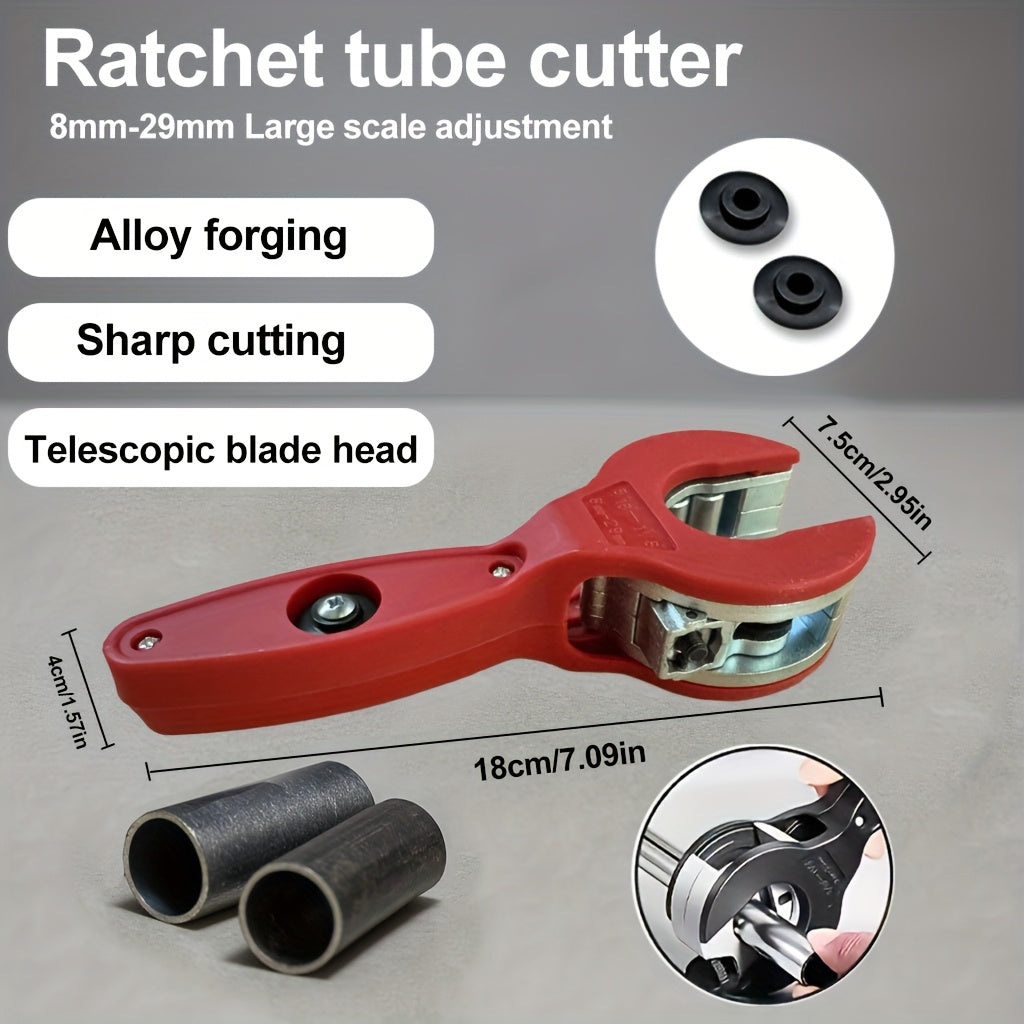 TEMU Ratchet Pipe Cutter - Versatile Hand Tool For Copper, Aluminum, Iron, Stainless Steel, Ppr & Pe Pipes - , No-power Required - Ideal For Air