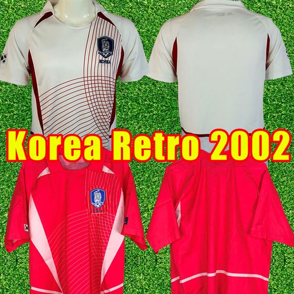 2002 KOREA national team retro soccer jerseys 02 home Vintage South Camiseta de futbol Classic football shirts 21 S PARK 9 K H SEOL 20 M B H