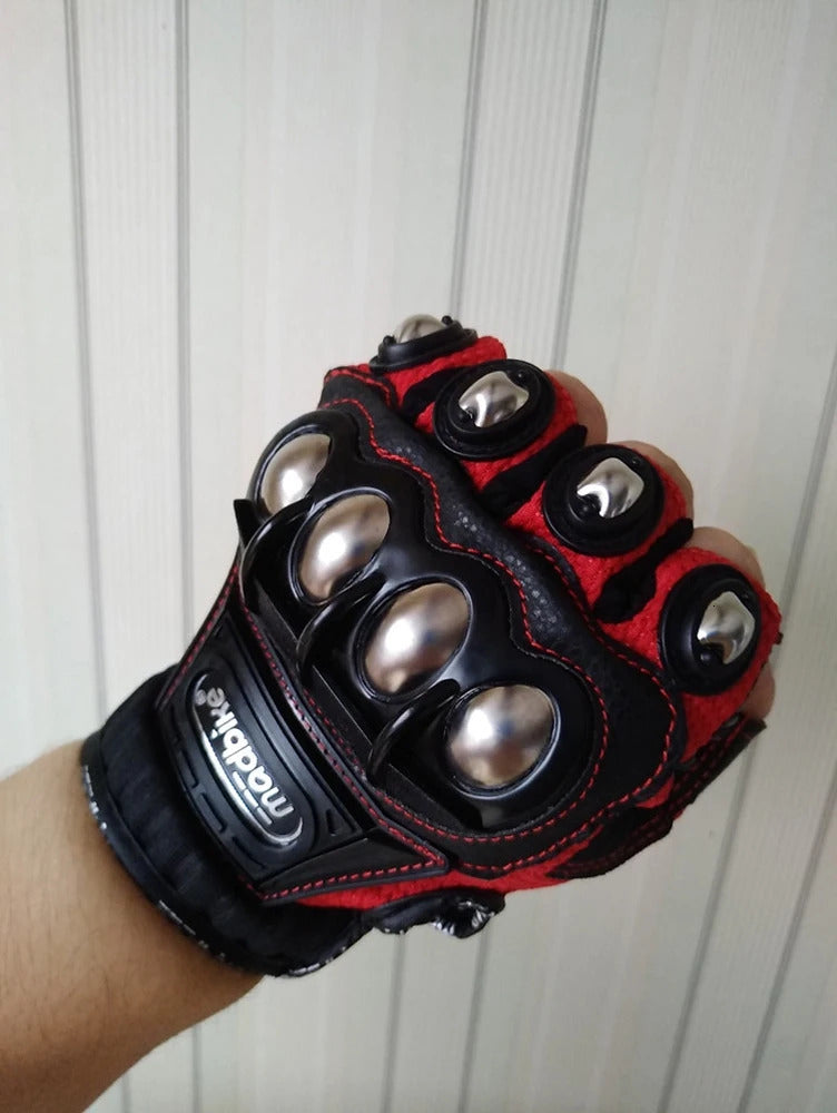 Tactical Gloves Steel Safety Outdoor Cycling Equipment Brass Knuckle Motorcycle Powersports Racing Bicycle Self Defence For Man 250901