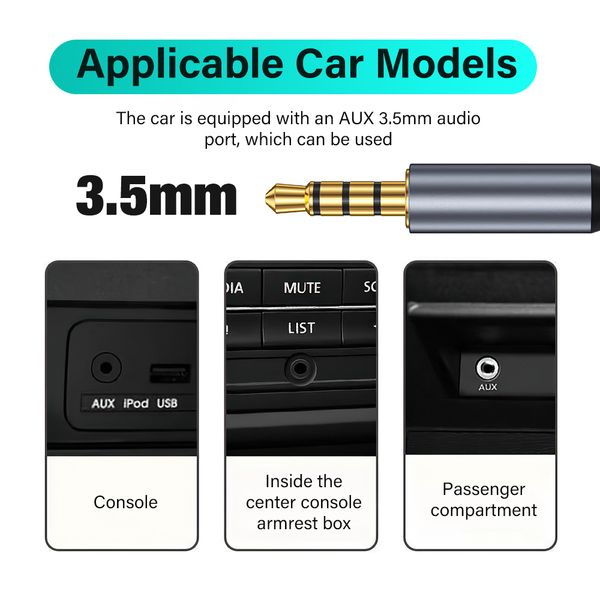 Type C To 3.5mm Jack Aux Audio Cable Adapter DAC Chip 4 Poles Headphone Plug Converter Wire For iPhone 15 Pro Max Samsung Xiaomi