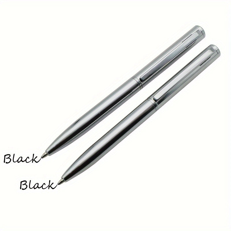 TEMU 2 Mini Metal Pen Advertising Gift Short Round Ballpoint Pen Rotating Business Pen
