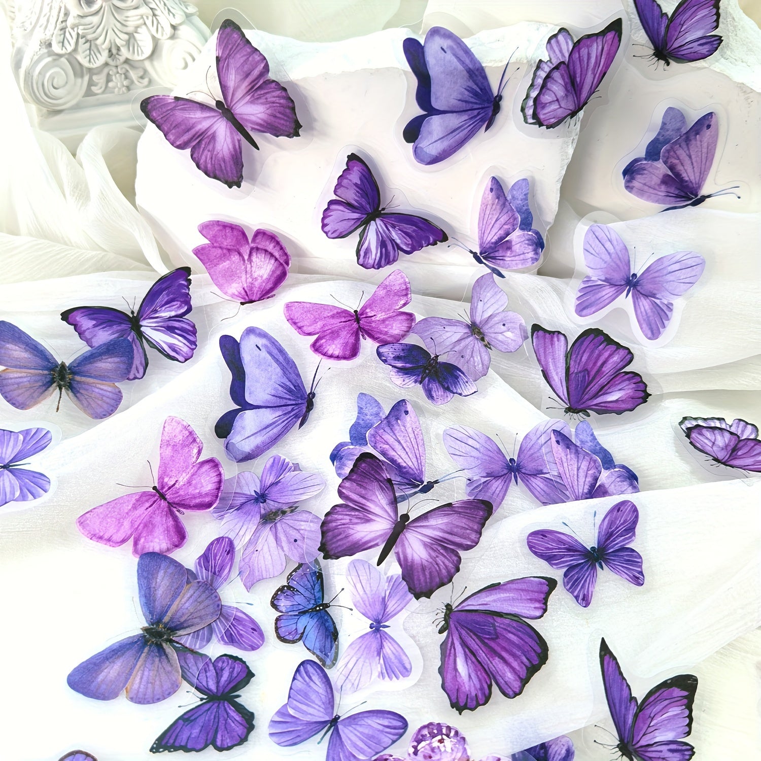 TEMU 40-pack Stickers, Pet Plastic Decorative Decals For Scrapbooking, Party Favors, Thanksgiving, Halloween - No Feather, Use For Halloween,