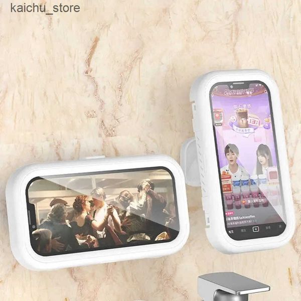 Cell Mounts Holders Waterproof Shower Rotation Angle Adjustable Telescoping Wall Mount Phone Holder for Bathroom Kitchen Bracket Stand J2412