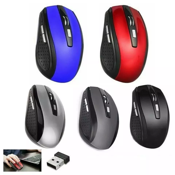 Durable Wireless Optical Mouse (2.4GHz) for Computers and Laptops - Complete Set Including USB Dongle