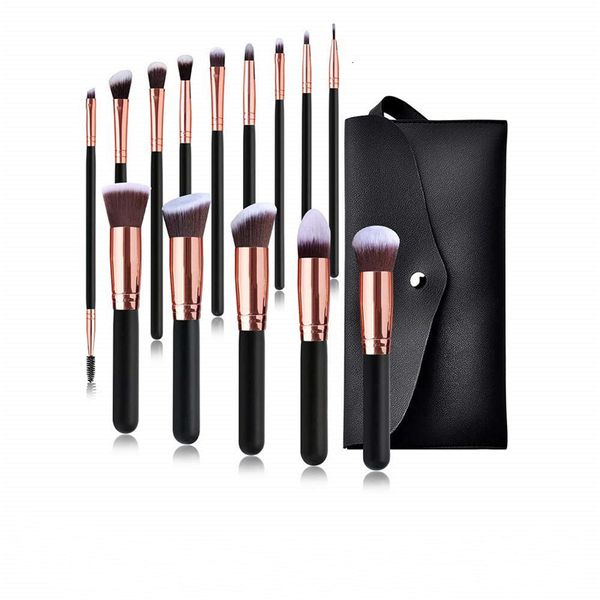 14pcs Makeup Brushes Set Foundation Concealer Powder Blusher Eyeer Eyebrow Eyeshadow Lip Make Up Brush For Cosmetic Tool F624-27
